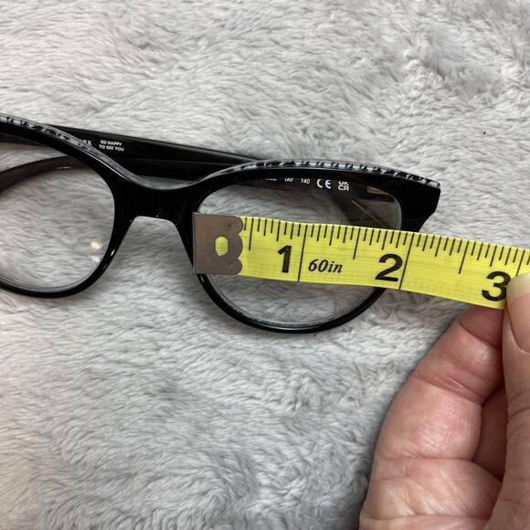 Kate Spade Eyeglasses Womens Sandee Tay 140 Black Gray Houndstooth *FRAMES ONLY* - Picture 11 of 12